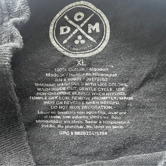 DOM Wolf Howling Night Graphic Print Mens Black T-Shirt Size  XL - Picture 5 of 8